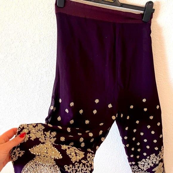 Women's Burgundy and Gold Suit - Picture 8 of 11